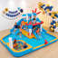 Jeu gonflable avec toboggan gonflable 16,2 pi x 15,4 pi ECLIFE, château gonflable avec pataugeoire, mur d'escalade et panier de basketball avec souffleur d'air de 850 W pour s'amuser dans la cour extérieure