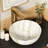 Bathroom Sink 14 Inch Round Vessel Sink with Stone Pattern Finish, Modern Countertop Bowl Sink for Vanity-123308145