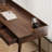 Simple Rectangle Nut-brown Solid Wood Writing Desk