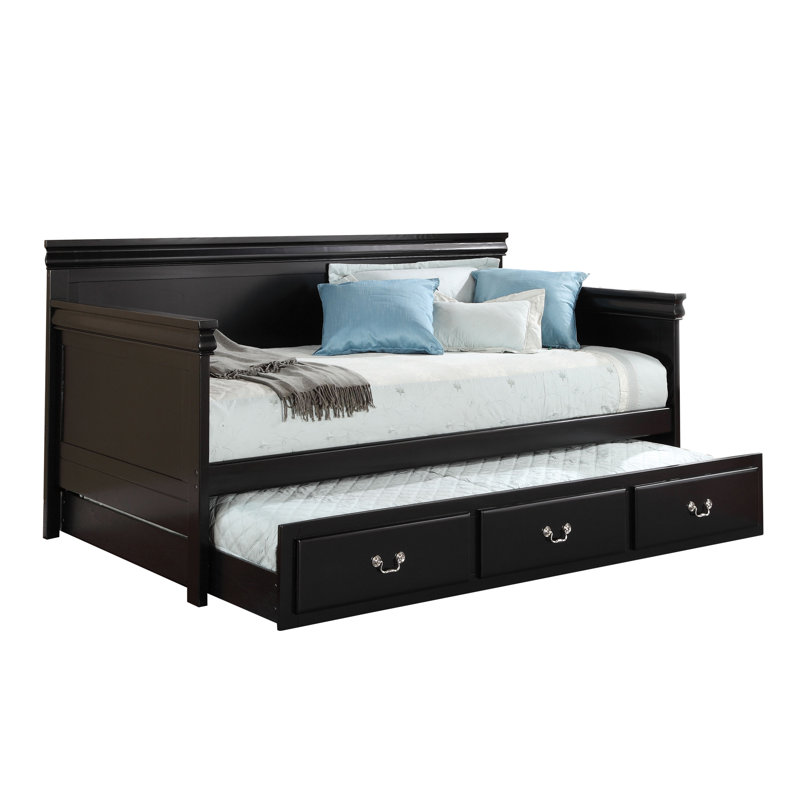 Maxillaria Daybed, Black, Trundle Incluced