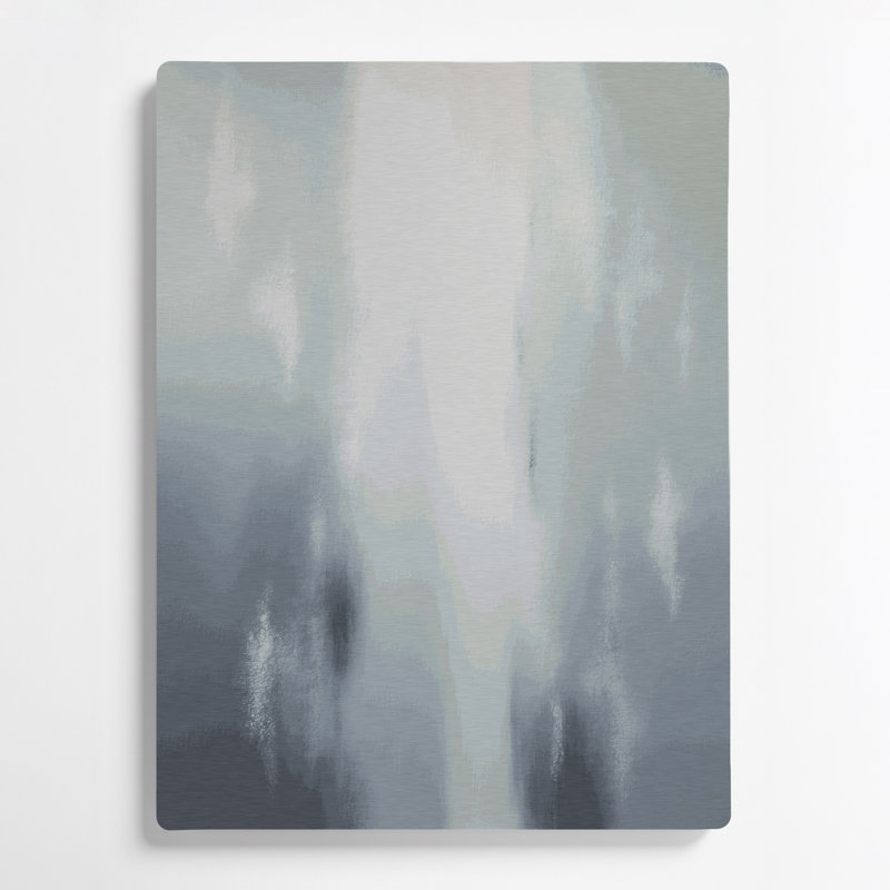 Art abstrait en métal sur fond bleu 38, H 20 po x l 24 po