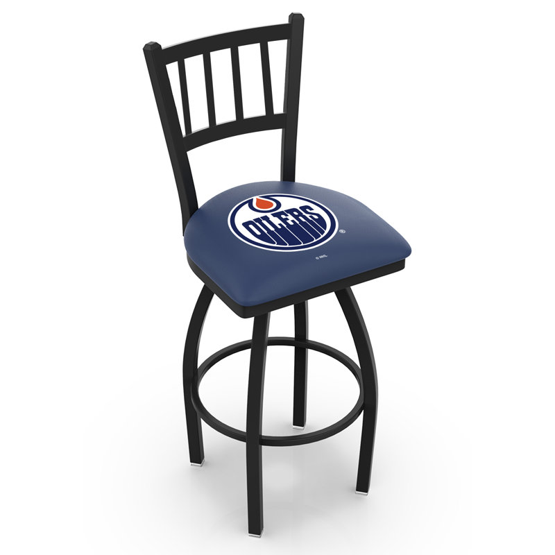NCAA Swivel 25" Counter Stool, Edmonton Oilers, 25" Height