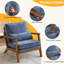 Fauteuil d'appoint Mid-Century avec accoudoirs lombaires Bruce-110957961