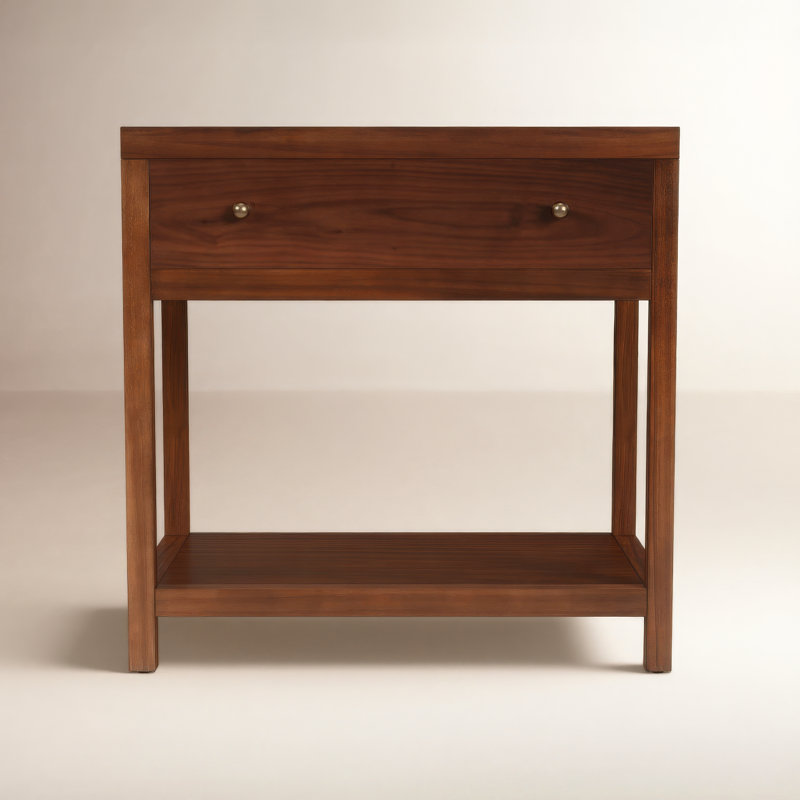 Celine 30" 1-Drawer Nightstand, Walnut