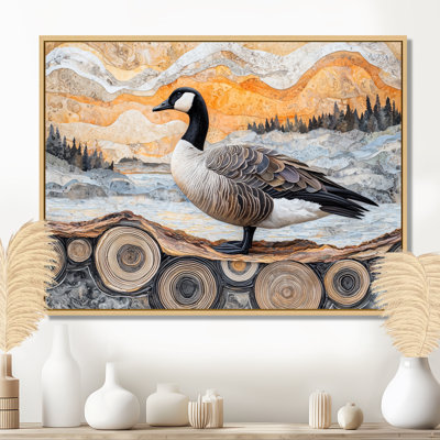 «Winter Canadian Dream Of The Goose», reproduction d'art sur toile encadrée