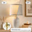 Ensemble de 2 lampes de table en céramique 25 po avec abat-jour en lin, ampoules DEL incluses-133984946