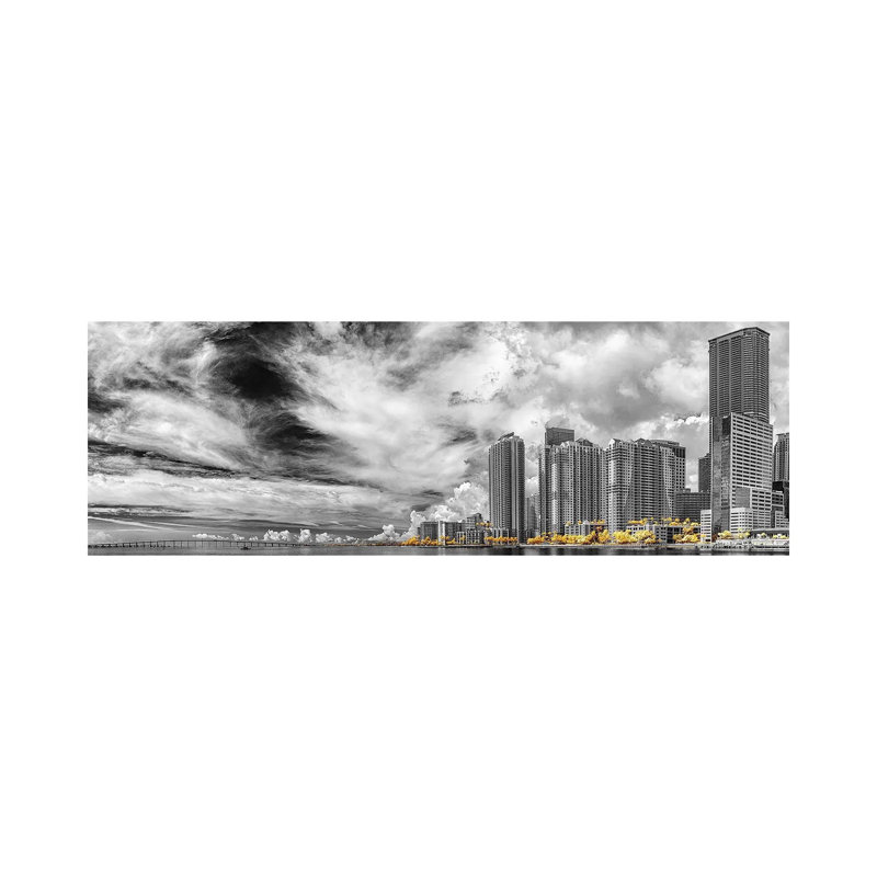 Miami Infrared V by Glauco Meneghelli - Wrapped Canvas Panoramic Print, 30.48 cm H x 91.44 cm W x 1.91 cm D