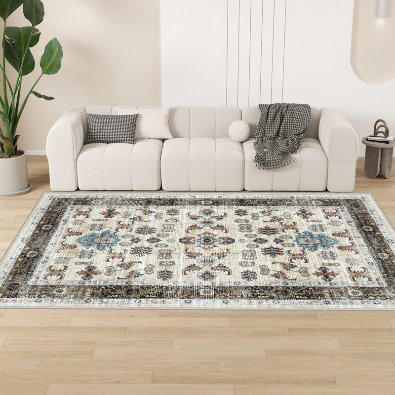 Tapis lavable à la machine Anran, Rectangle 8 pi x 10 pi