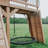 Backyard Discovery Sterling Point Cedar Wood Swing Set with Wave Slide, Clubhouse, Wooden Bridge, and Rock Wall