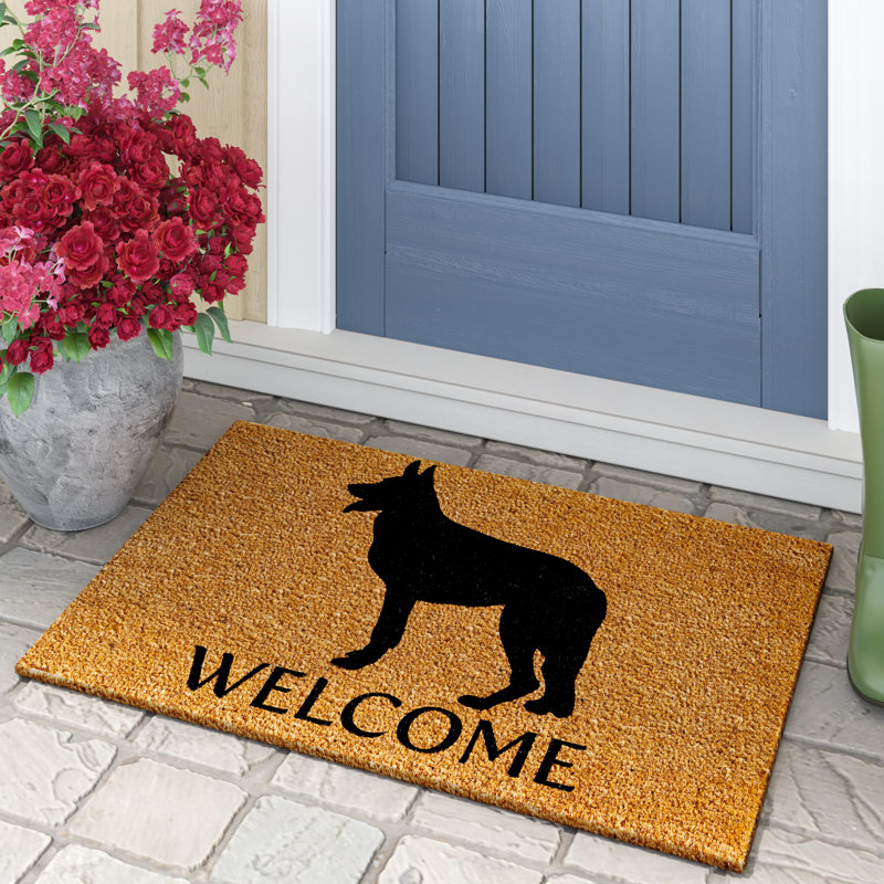Red Barrel Studio Regner German Shepherd Non-Slip Outdoor Door Mat