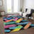 Machine Washable Indoor/Outdoor Cinead ACN1696 Black Rug-104736791