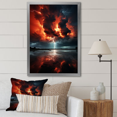 Laveya Orange Storms Thunderous Silence II, reproduction d'art sur toile