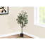 46 po, plante artificielle eucalyptus, 264 feuilles vertes en soie avec pot noir