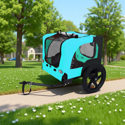 Pet Bike Trailer Dog Cart For Bicycle,Suitable For Small And Medium Pets, Easy Folding Cart Frame