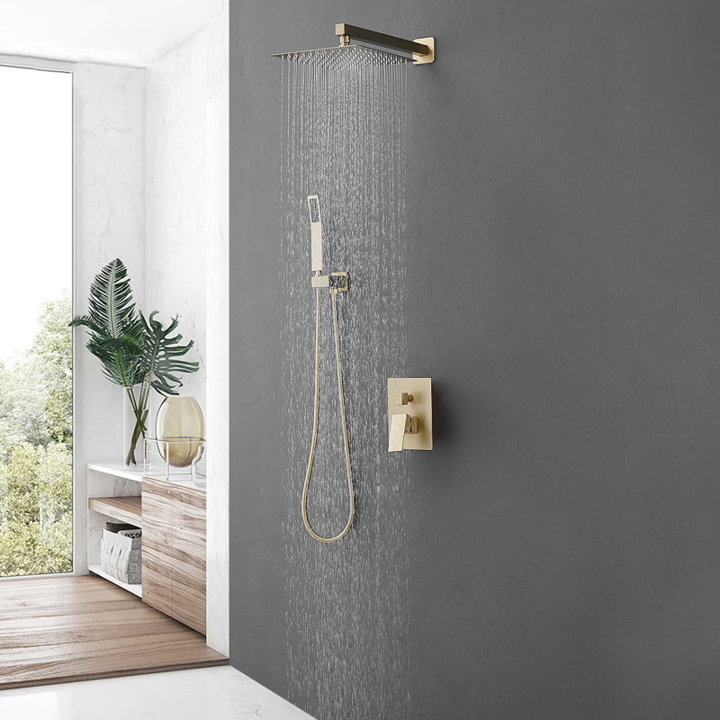 All-In-One Kit with Rough in-Valve, Brushed Gold