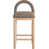 Brown Fabric Seat/Natural Frame selected