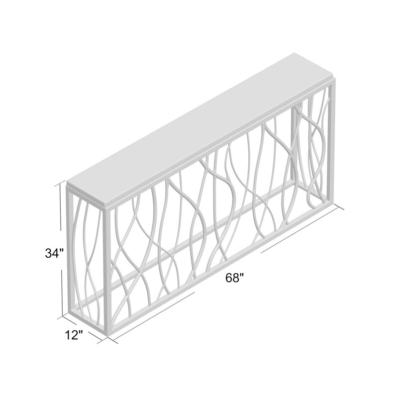 Occasional Stone Console Table, 34" H x 68" W x 12" D