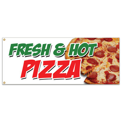 Signe saucisse Pepperoni «Fresh and Hot Pizza» par The Slice