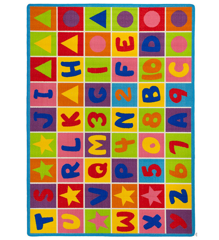 Geometric Nylon Rug, Rectangle 4'11" x 6'11"