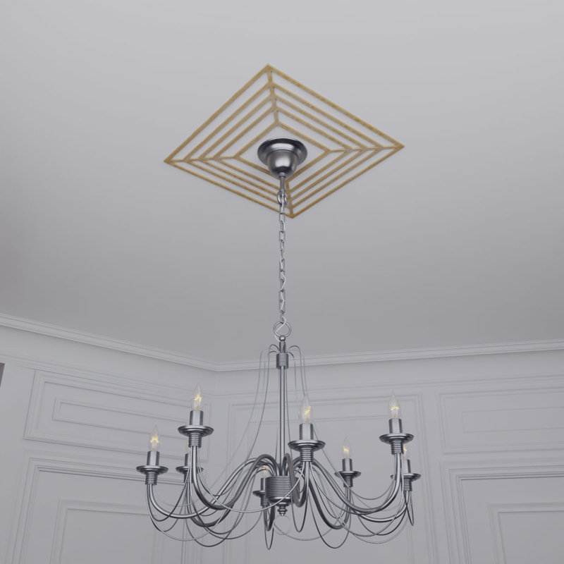 Médaillon de plafond 20 po x P 7 po x P 3/8 po x P 3/8 po Raven, H 32 po x l 32 po x P 0,38 po, Aulne