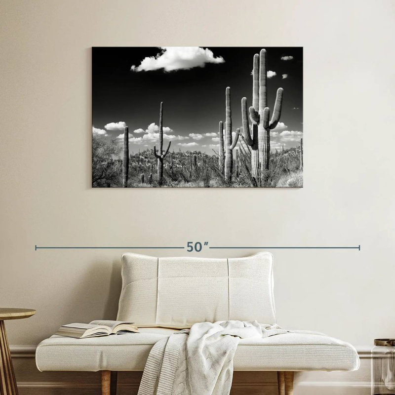 Harnek Saguaro Cactus Desert, H 26 po x l 39 po