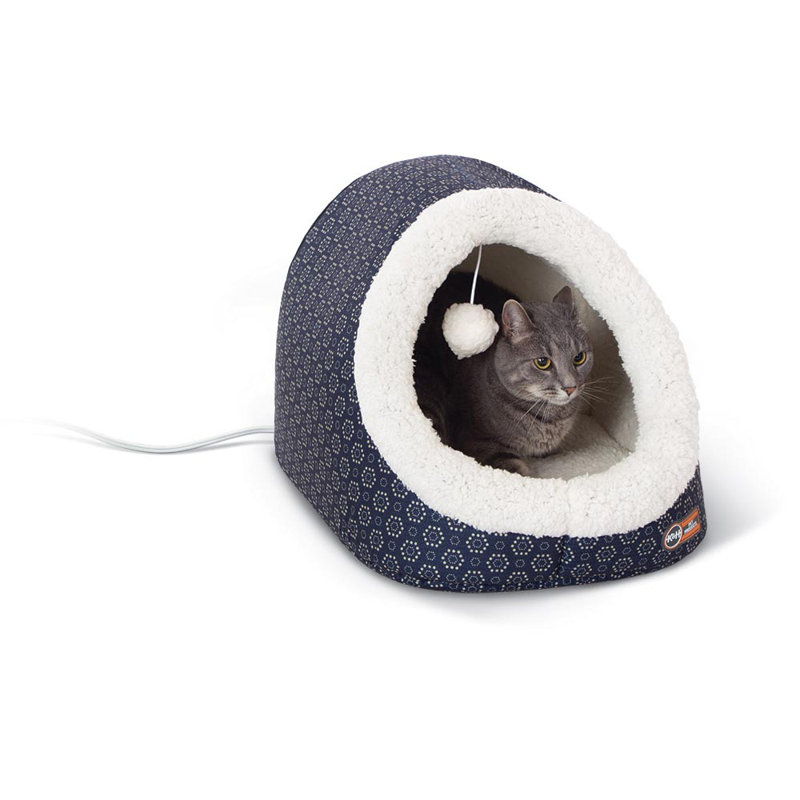Lit ovale pour chat, Bleu marine