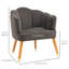 Fauteuil en polyester de 28,3 po Hereld-734610527-734610512