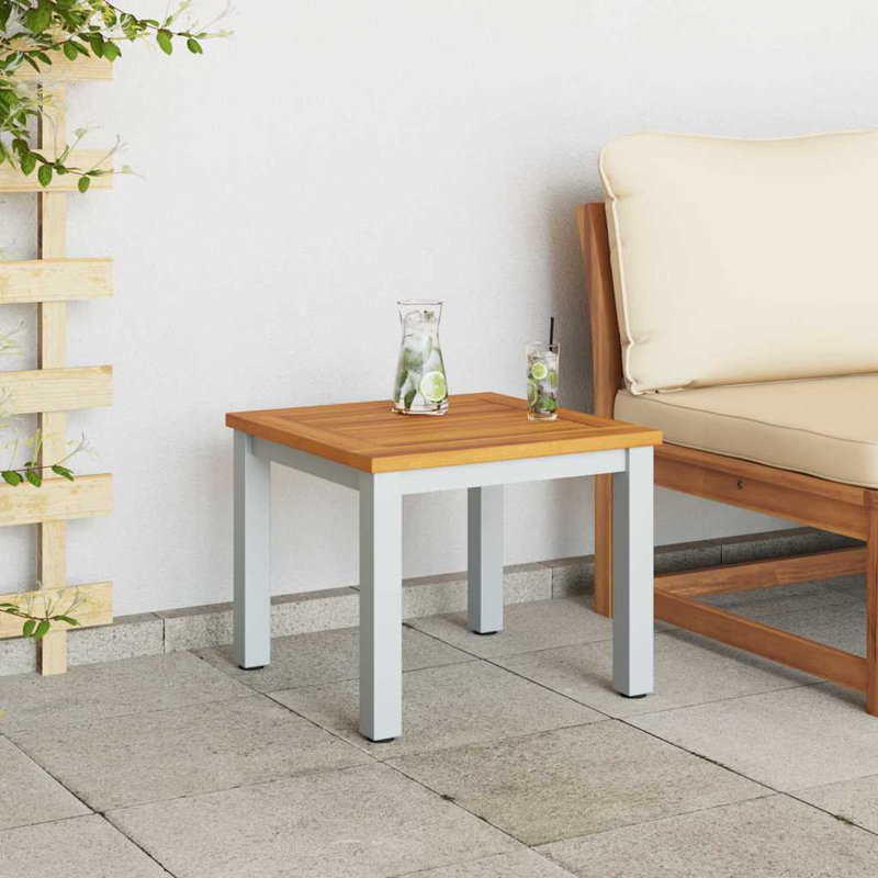 Square Outdoor Side Table, Grey