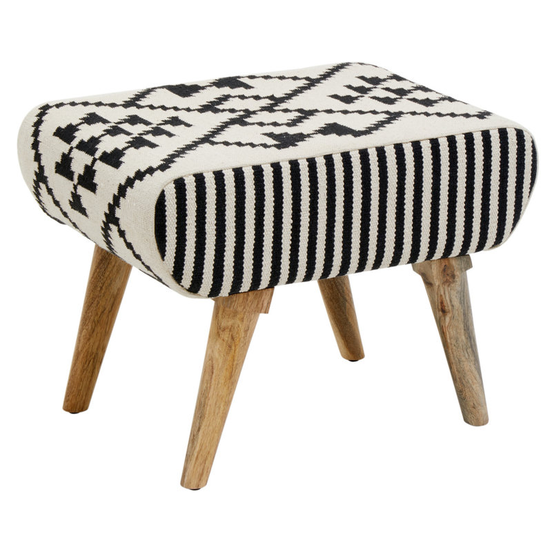 Gitane 58cm Wide Rectangle Geometric Footstool Ottoman