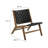 Saoirse Faux Leather Wood Accent Lounge Chair-100030977-100028712
