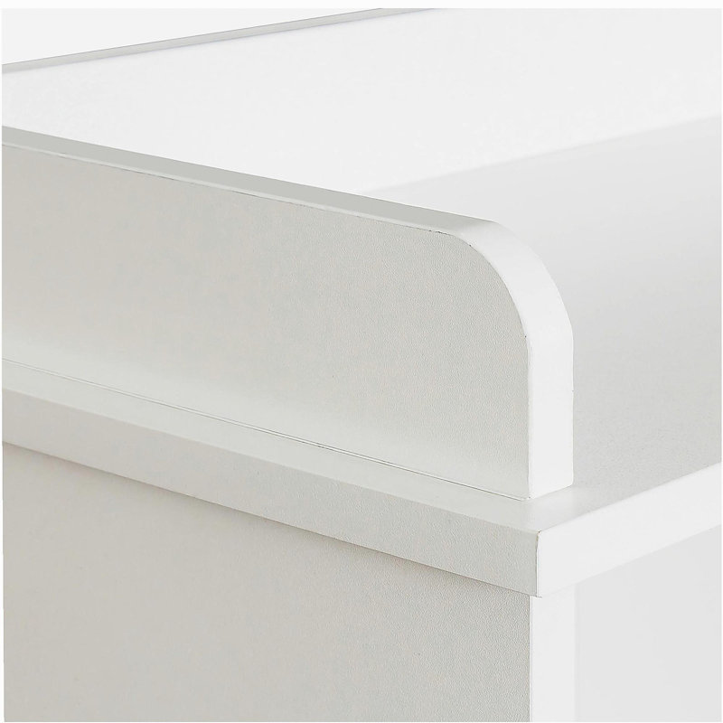 10-Shelf Bookcase, White