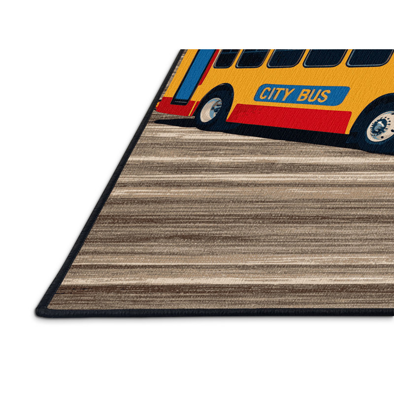 Tapis de transport brun lavable à la machine, Rectangulaire 2 pi x 3 pi