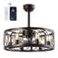 Ventilateur de plafond à cage en métal 6 lumières Celeste-108648552