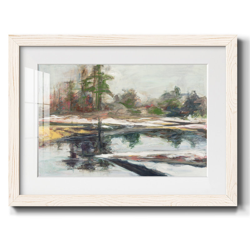 " Quiet Reflection ", 22" H x 32" W x 1.5" D, White