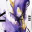 Horloge murale mauve et or - fractales-93379404
