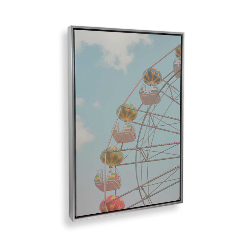 Carousel Dreams In The Sky sur toile, Polished Chrome Floater Framed, H 32,75 po x l 48,75 po