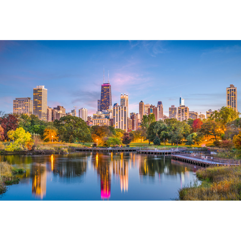 «Delmo Chicago, Illinois Skyline» par Sean Pavone, H 12 po x l 18 po