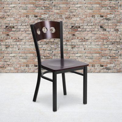 Jyun Decorative 3 Circle Back Metal Restaurant Chair