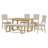 6-Piece Retro Dining Table Set For 6, 60 Inch Wood Kitchen Table And Chairs With Bench, Trestle Base Design For Elegant Dining, Dining Table Set-28575205