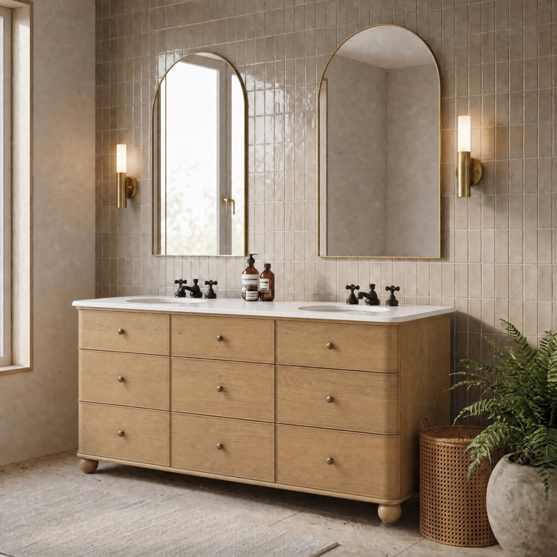 Double Bathroom Vanity with Top