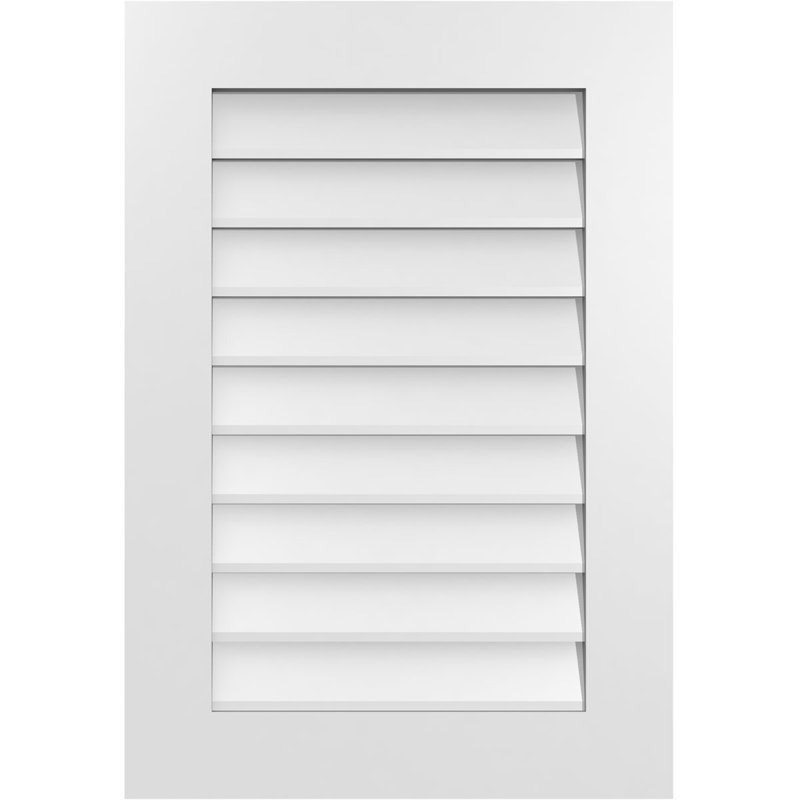 Vent à pignon rectangulaire en uréthane non-fonctionnel, H 32 po x l 22 po x P 1 po