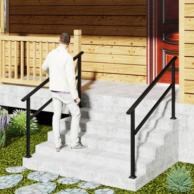 1-5 Step Outdoor Metal Handrails