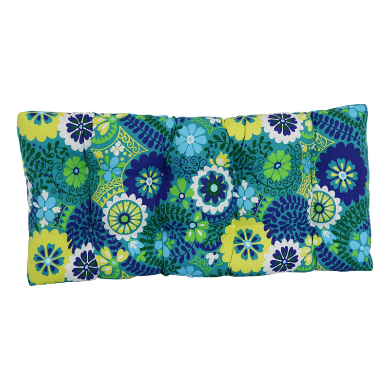 Outdoor 5'' Loveseat Seat Cushion, Luxury Azure