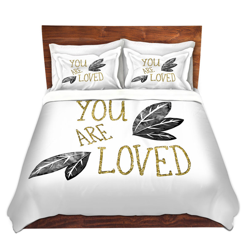  Ensemble de housse de couette Zara Martina, 1 housse de couette grand + 2 taies standards, Doré / Noir