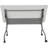 Rectangle 2 Person Flip Top Modular Training Table with Casters and Modesty Panel and Cable Management-56597174