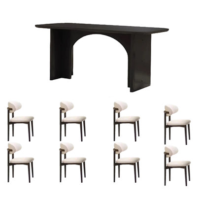 Combinaison table et chaises de style crème