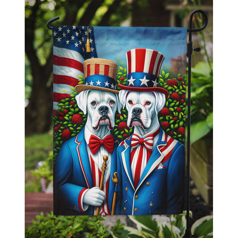 Drapeau All American Garden, Boxer blanc