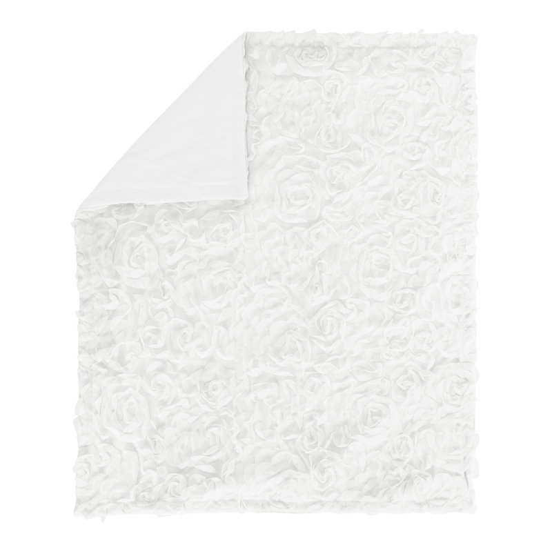 Couverture pour bébé Floral Rose, Blanc