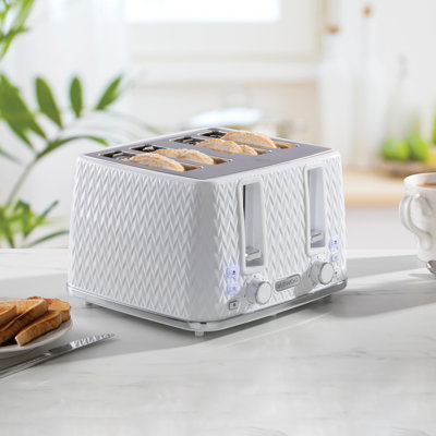 Daewoo Argyle 4 Slice Toaster Easy Clean With High Lift Handle Defrost and Reheat