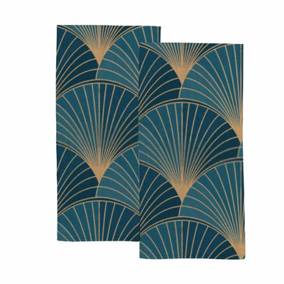 Golden Deco Quick-Dry Microfiber Towels - Ultra Soft & Highly Absorbent, 30x15 Inch, Set of 2 for Bathroom & Kitchen